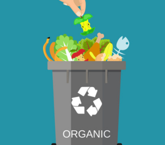 organize waste trash can